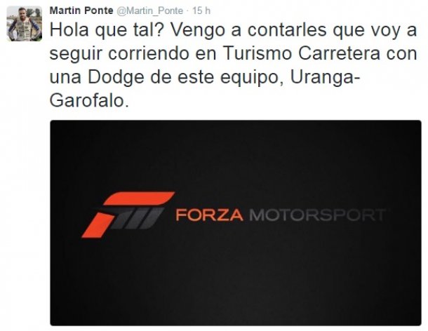 Asi lo puso en su cuenta de Twitter